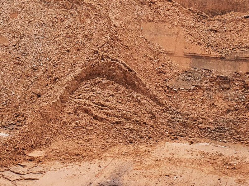 Foto von Kabelsand oder Rohrsand für Tiefbau, Kanalbau, Kabelbau und Leitungsbau